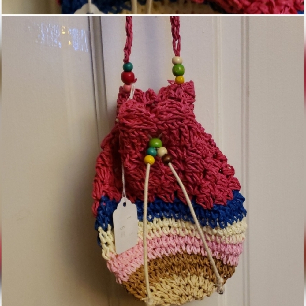 (2) Chic Multi-Color Mini Bag With Beads - Picture 9 of 9